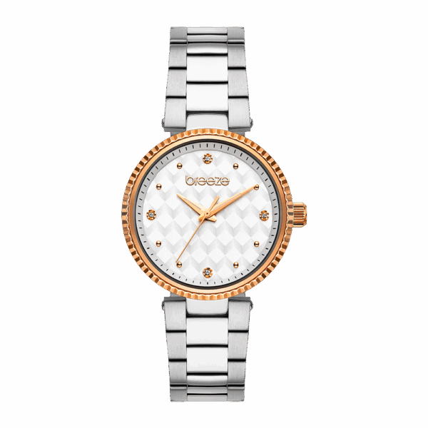 BREEZE Bossy Zircons Silver Stainless Steel Bracelet