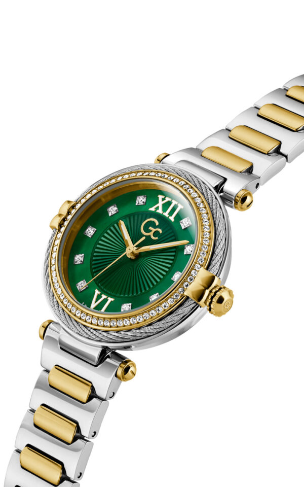 GUESS COLLECTION WOMAN WATCH VOGUE CABLE TWO TONE STAINLESS STEEL BRACELET