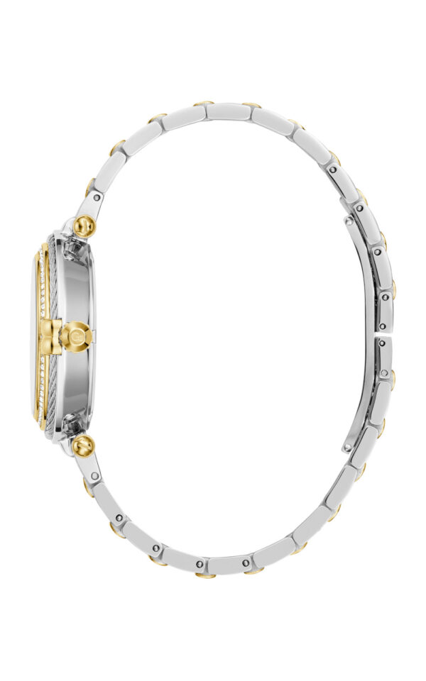 GUESS COLLECTION WOMAN WATCH VOGUE CABLE TWO TONE STAINLESS STEEL BRACELET