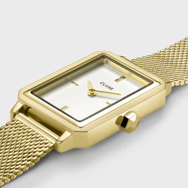 CLUSE WATCH Fluette Mesh Gold Stainless Steel Bracelet Gift Set