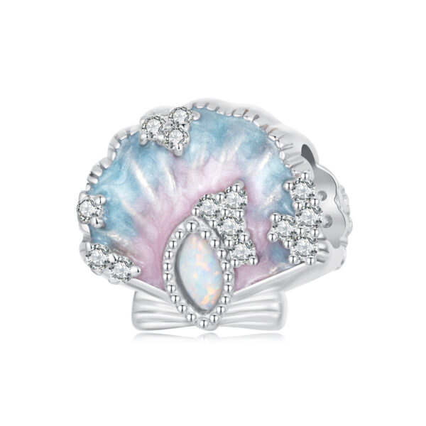 ΑΣΗΜΕΝΙΟ CHARM (925) Pink and blue shell