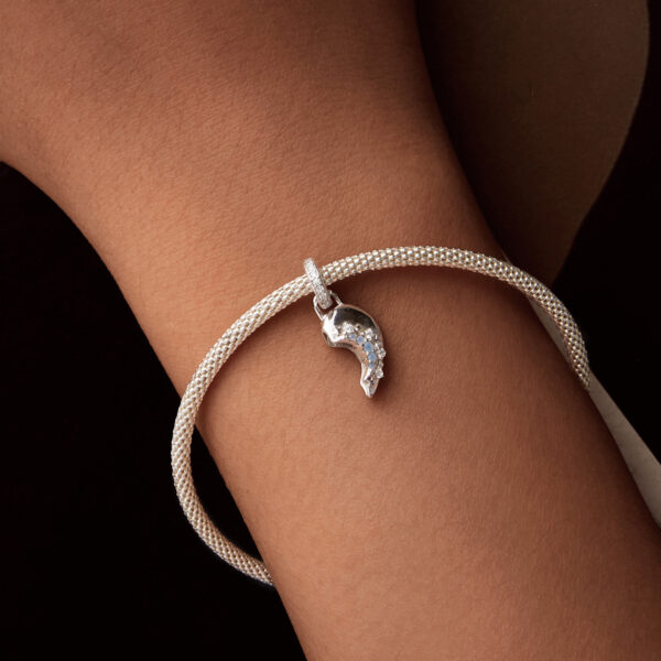 ΑΣΗΜΕΝΙΟ CHARM (925) Double charm sun and moon