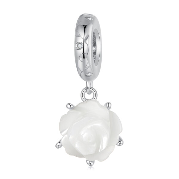 ΑΣΗΜΕΝΙΟ CHARM (925) White rose