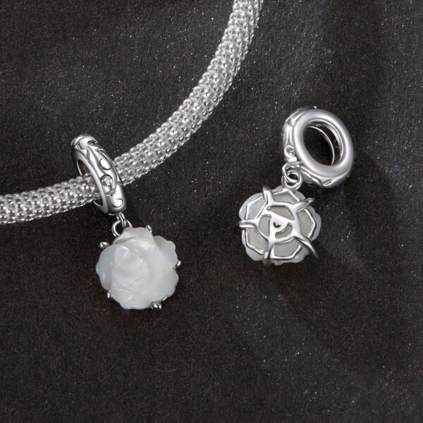 ΑΣΗΜΕΝΙΟ CHARM (925) White rose