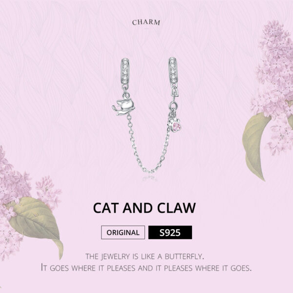 ΑΣΗΜΕΝΙΟ CHARM (925) Safety chain with pet details
