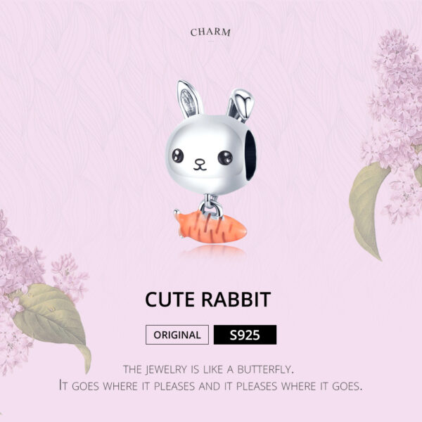 ΑΣΗΜΕΝΙΟ CHARM (925) Little Bunny with carrot