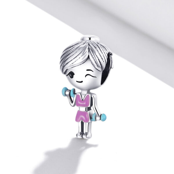 ΑΣΗΜΕΝΙΟ CHARM (925) Silver charm girl at gym