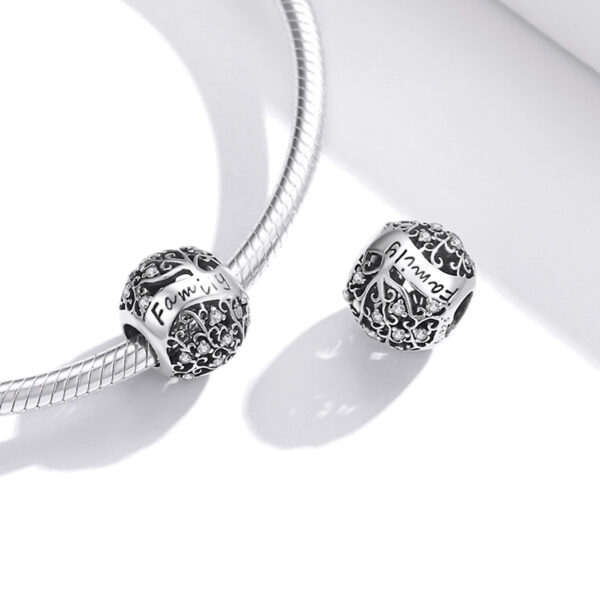 ΑΣΗΜΕΝΙΟ CHARM (925) Silver sphere family with tree