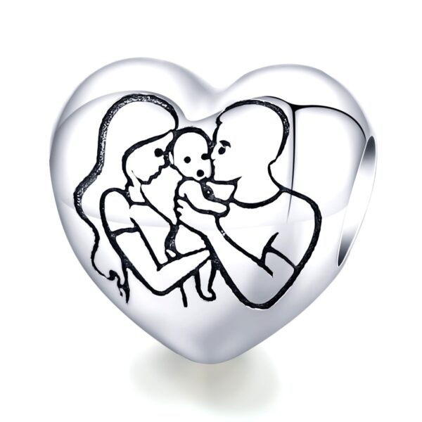 ΑΣΗΜΕΝΙΟ CHARM (925) Silver mom and dad with baby