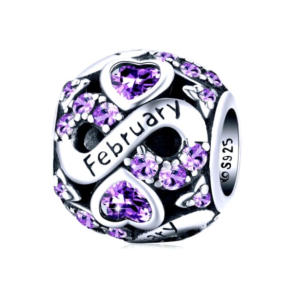 ΑΣΗΜΕΝΙΟ CHARM (925) Birth Sphere February