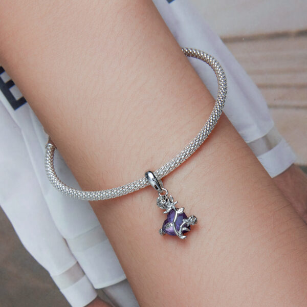 ΑΣΗΜΕΝΙΟ CHARM (925) Purple heart pendant