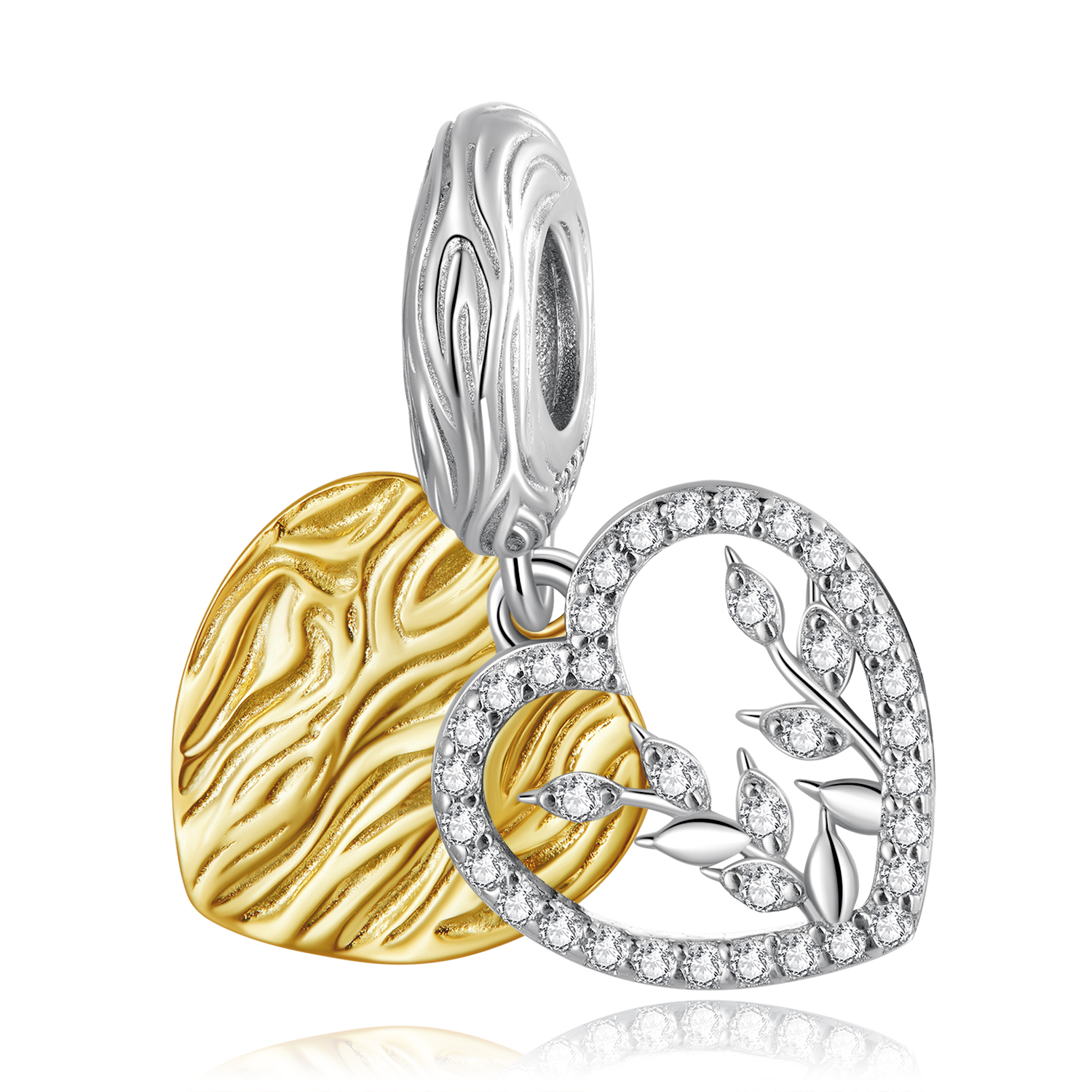 ΑΣΗΜΕΝΙΟ CHARM (925) Pendant gold heart shaped
