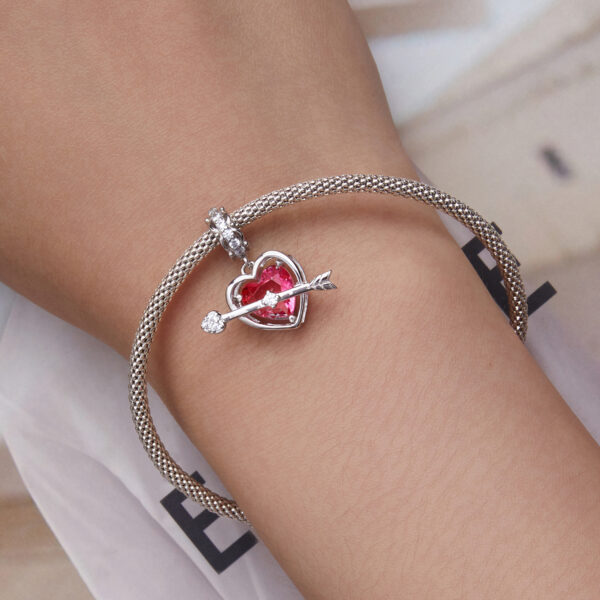 ΑΣΗΜΕΝΙΟ CHARM (925) Arrow and heart