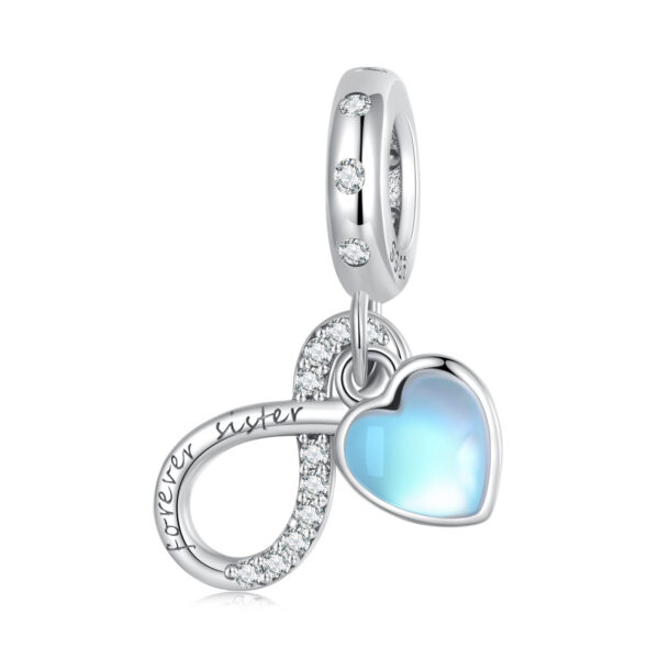 ΑΣΗΜΕΝΙΟ CHARM (925) Silver blue heart with infinity
