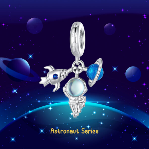 ΑΣΗΜΕΝΙΟ CHARM (925) Astronaut hanging bead