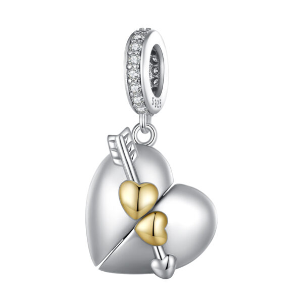 ΑΣΗΜΕΝΙΟ CHARM (925) Heart open hanging bead