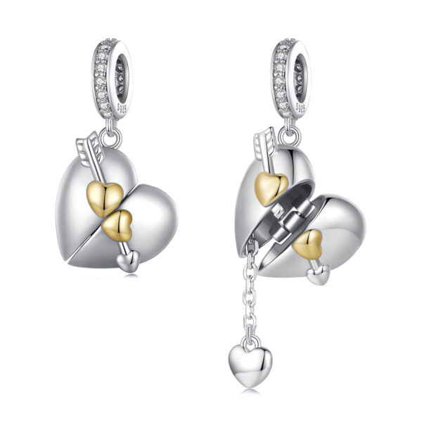 ΑΣΗΜΕΝΙΟ CHARM (925) Heart open hanging bead