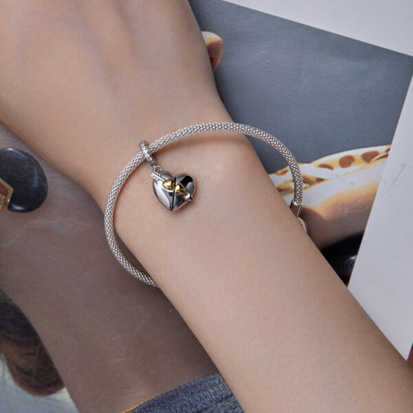 ΑΣΗΜΕΝΙΟ CHARM (925) Heart open hanging bead