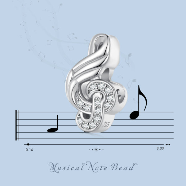 ΑΣΗΜΕΝΙΟ CHARM (925) Musical Note