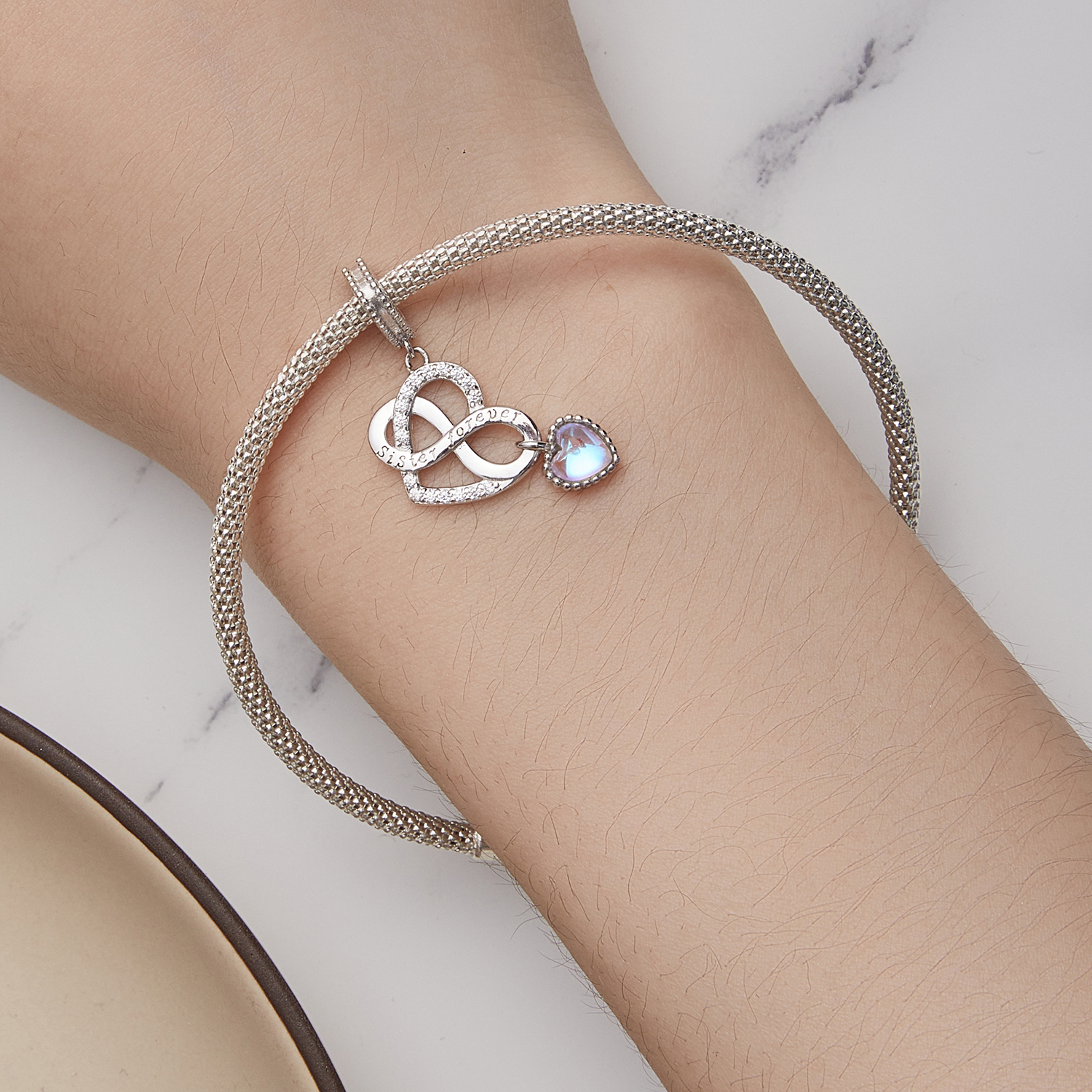 ΑΣΗΜΕΝΙΟ CHARM (925) Sister forever - Image 2