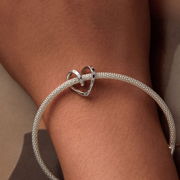 ΑΣΗΜΕΝΙΟ CHARM (925) Heart with pink stones