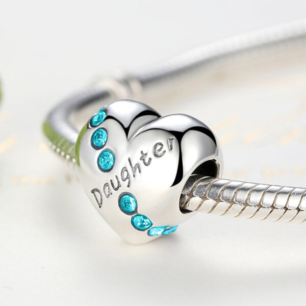 ΑΣΗΜΕΝΙΟ CHARM (925) Daughter Blue stones