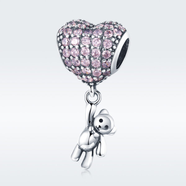 ΑΣΗΜΕΝΙΟ CHARM (925) PINK HEART BEAR