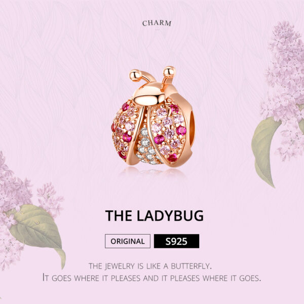 ΑΣΗΜΕΝΙΟ CHARM (925) Rose gold Ladybug