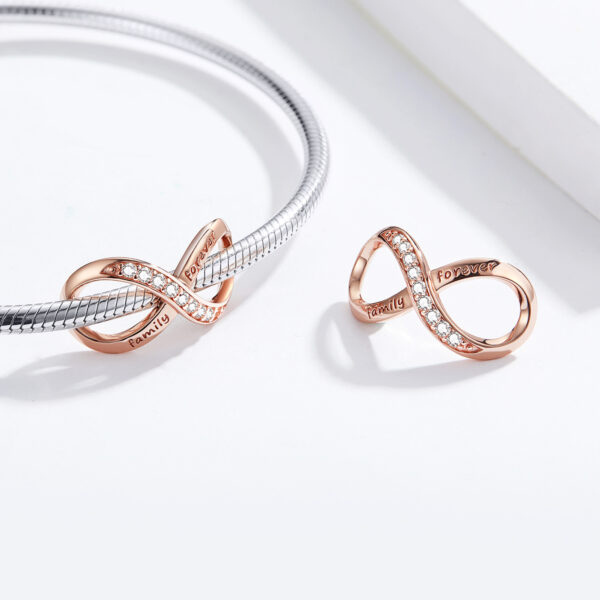 ΑΣΗΜΕΝΙΟ CHARM (925) Infinity–Family forever