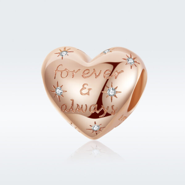 ΑΣΗΜΕΝΙΟ CHARM (925) Forever and always shining heart