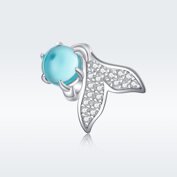 ΑΣΗΜΕΝΙΟ CHARM (925) Mermaid with blue stone