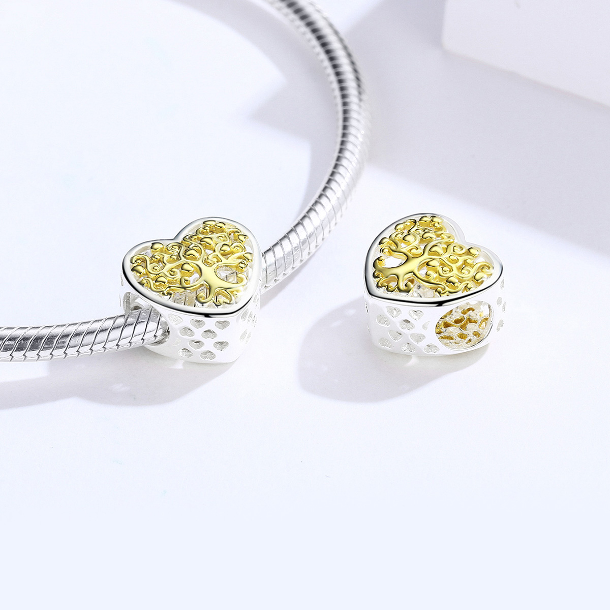 ΑΣΗΜΕΝΙΟ CHARM (925) Family gold tree - Image 3