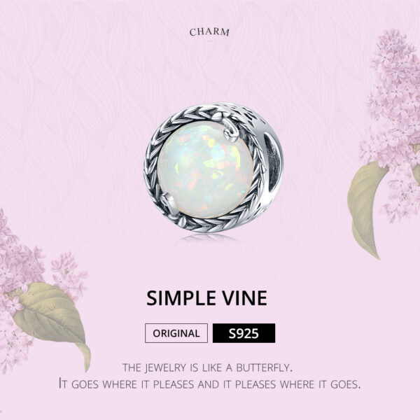 ΑΣΗΜΕΝΙΟ CHARM (925) Shine white stone with details