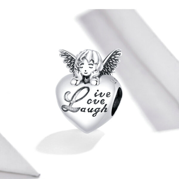 ΑΣΗΜΕΝΙΟ CHARM (925) Live Love Laugh Angel