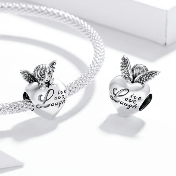 ΑΣΗΜΕΝΙΟ CHARM (925) Live Love Laugh Angel