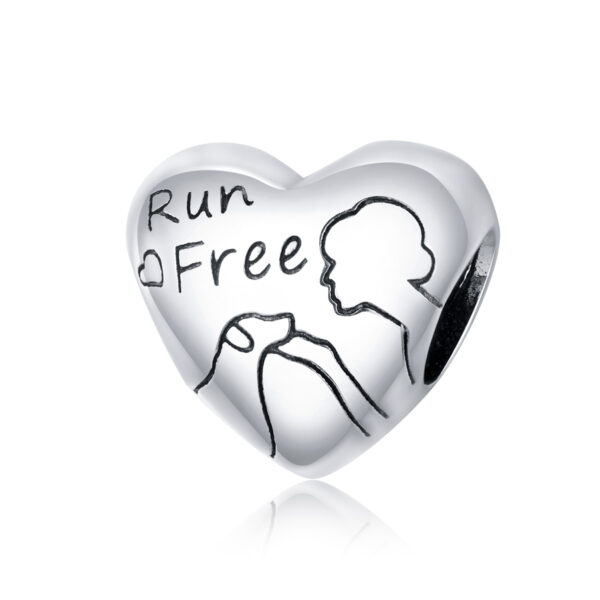 ΑΣΗΜΕΝΙΟ CHARM (925) Run free pet lover