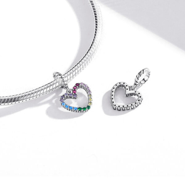 ΑΣΗΜΕΝΙΟ CHARM (925) Colorful heart with stones
