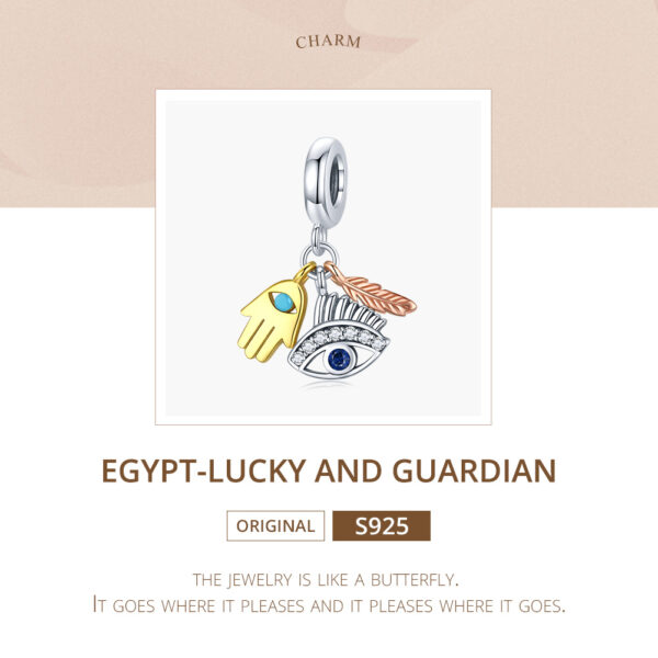 ΑΣΗΜΕΝΙΟ CHARM (925) Egypt lucky and guardian