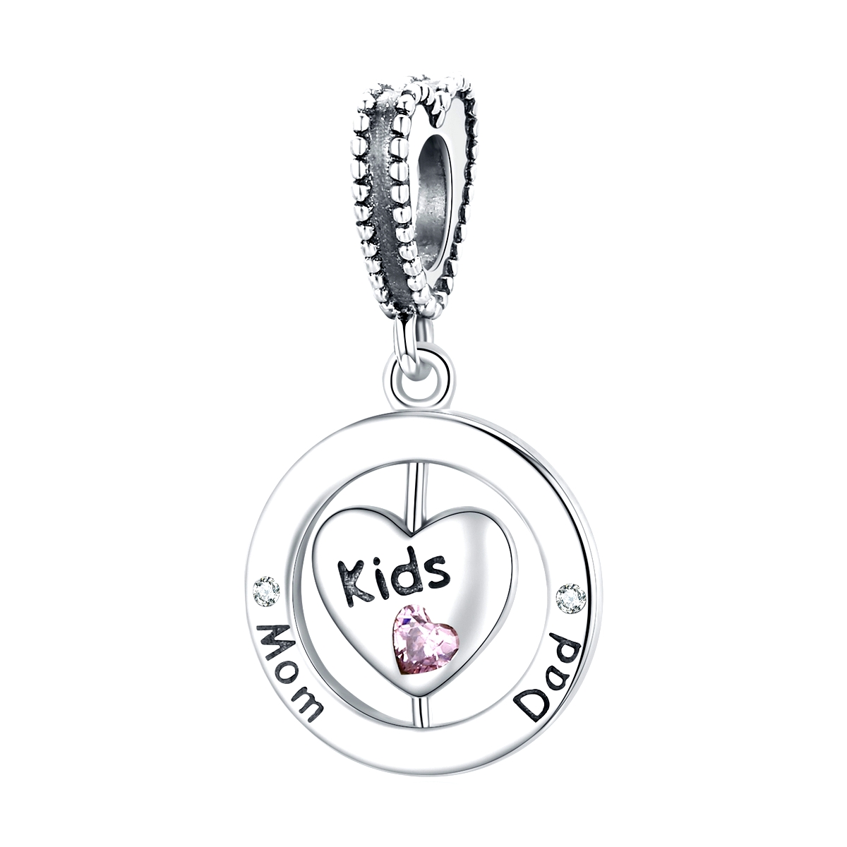 ΑΣΗΜΕΝΙΟ CHARM (925) Mom Kids Dad