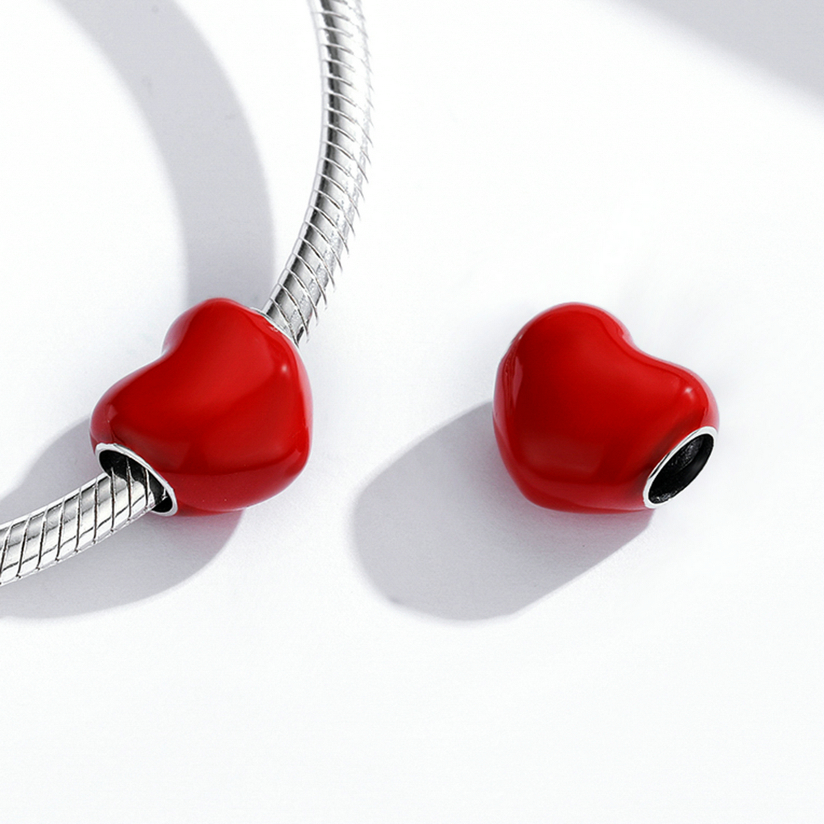ΑΣΗΜΕΝΙΟ CHARM (925) Red silver heart - Image 2
