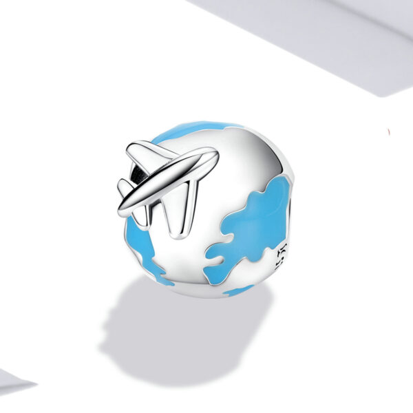 ΑΣΗΜΕΝΙΟ CHARM (925) Airplane travel all over the world