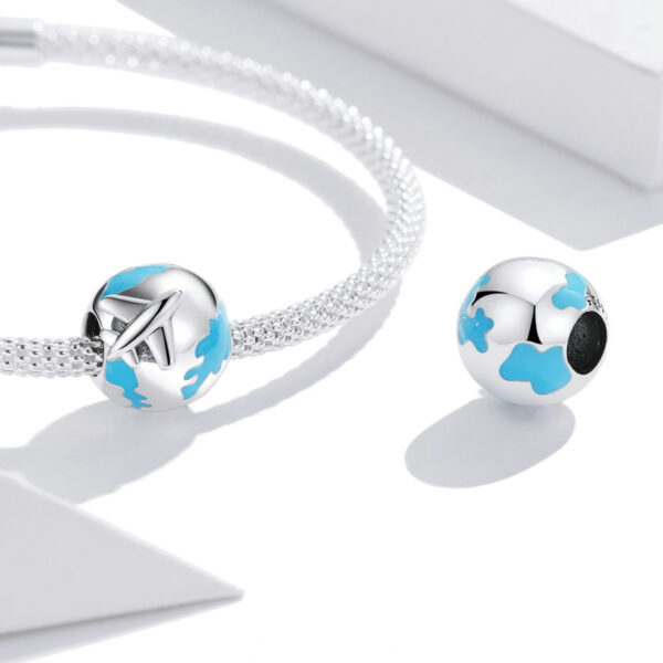 ΑΣΗΜΕΝΙΟ CHARM (925) Airplane travel all over the world