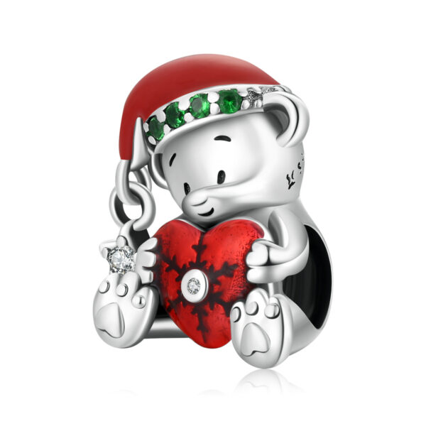 ΑΣΗΜΕΝΙΟ CHARM (925) Bear holding heart