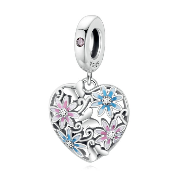 ΑΣΗΜΕΝΙΟ CHARM (925) Flower full heart