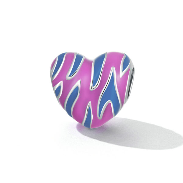 ΑΣΗΜΕΝΙΟ CHARM (925) Contrast color heart