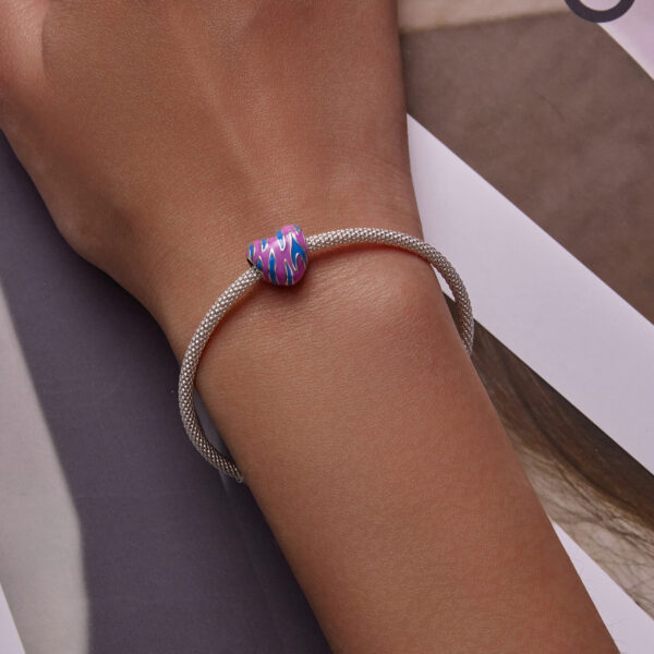 ΑΣΗΜΕΝΙΟ CHARM (925) Contrast color heart