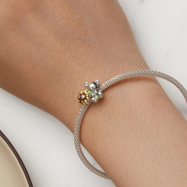 ΑΣΗΜΕΝΙΟ CHARM (925) Sunflower and bear