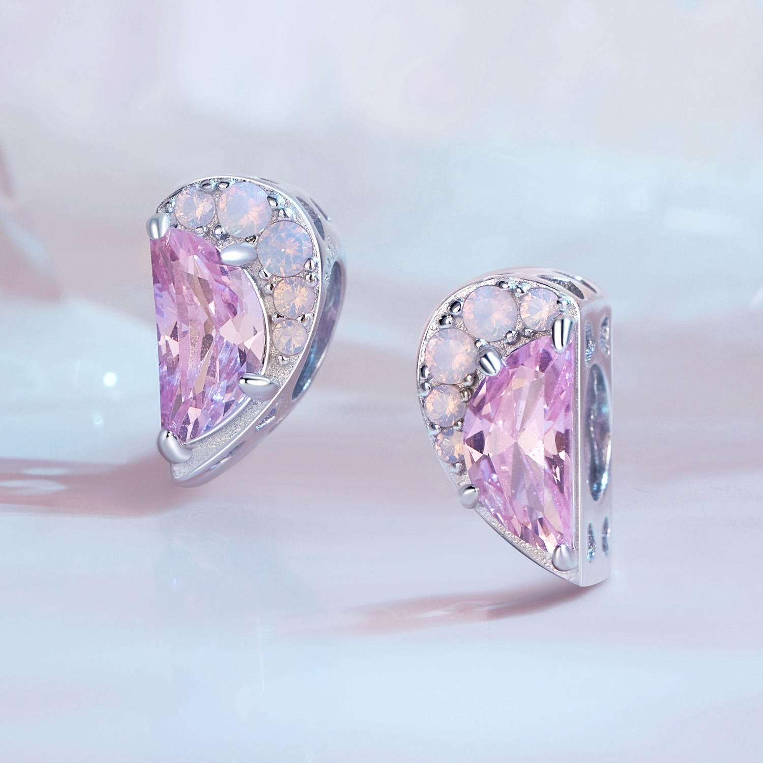 ΑΣΗΜΕΝΙΟ CHARM (925) Double heart Sister Sis - Image 3