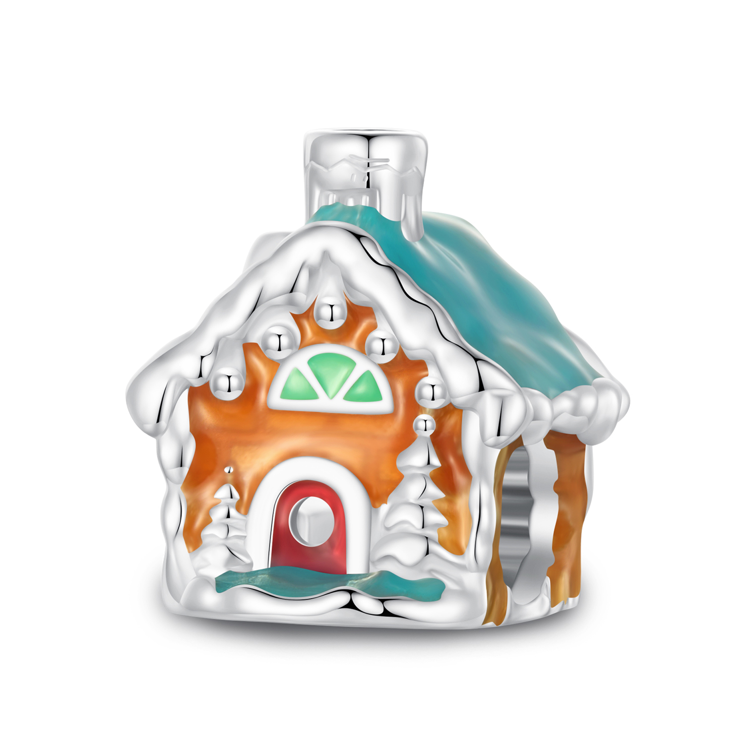 ΑΣΗΜΕΝΙΟ CHARM (925) Santa house - Image 4
