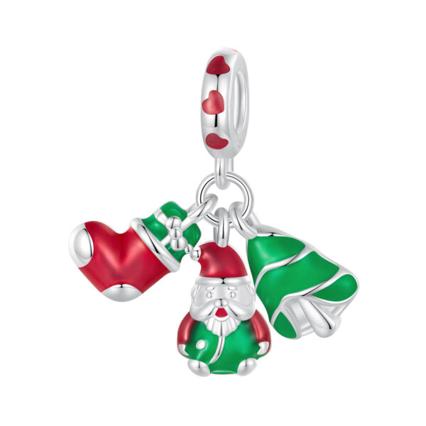 ΑΣΗΜΕΝΙΟ CHARM (925) Xmas with Santa and Tree
